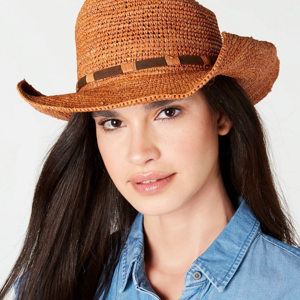 Frye Raffia Dean Cowboy Hat (Brown)